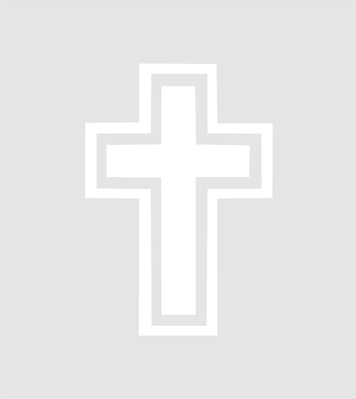 Cross Religious decal sticker, black removable vinyl dining room home 6×8” decor