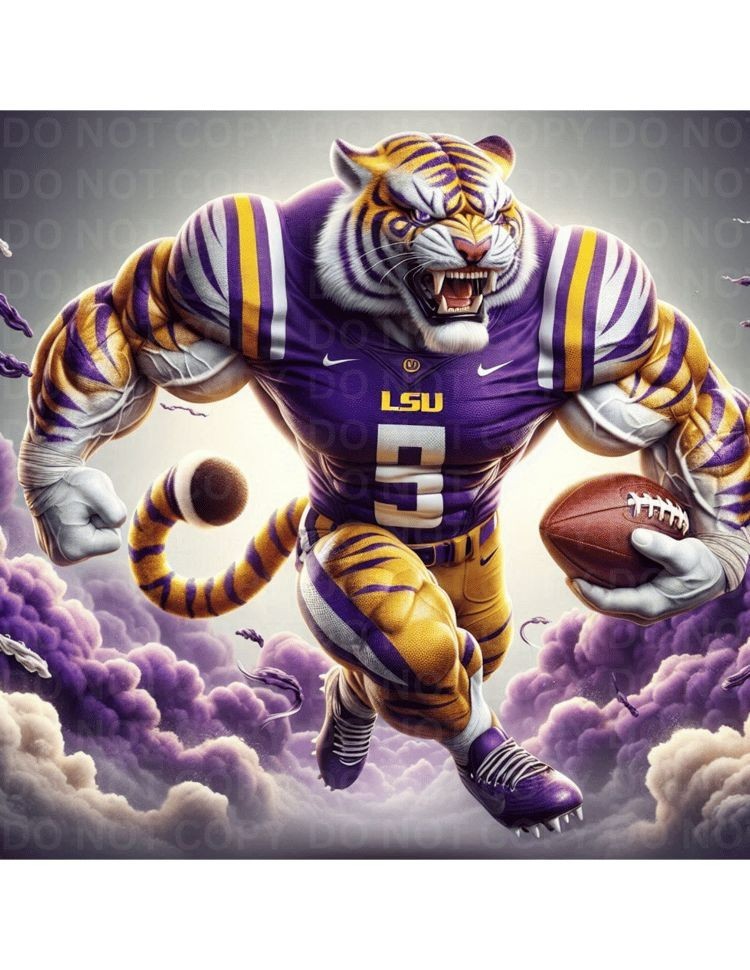 LSU Tigers Mascot Sticker Decal Laptop Wall Mirror Tumblr Locker