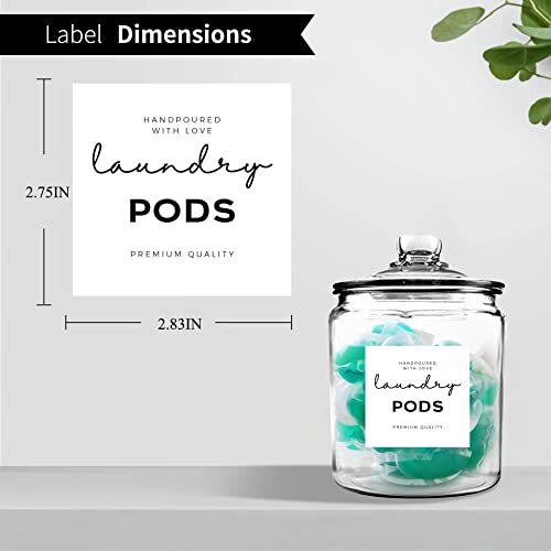 Minimalist Laundry Room Labels Set, 36 White Matte Stickers on Clear