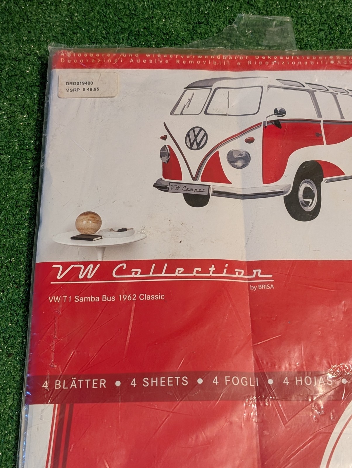 Volkswagen VW T1 Samba Bus Wall Decals Camper Van Officially Licensed
