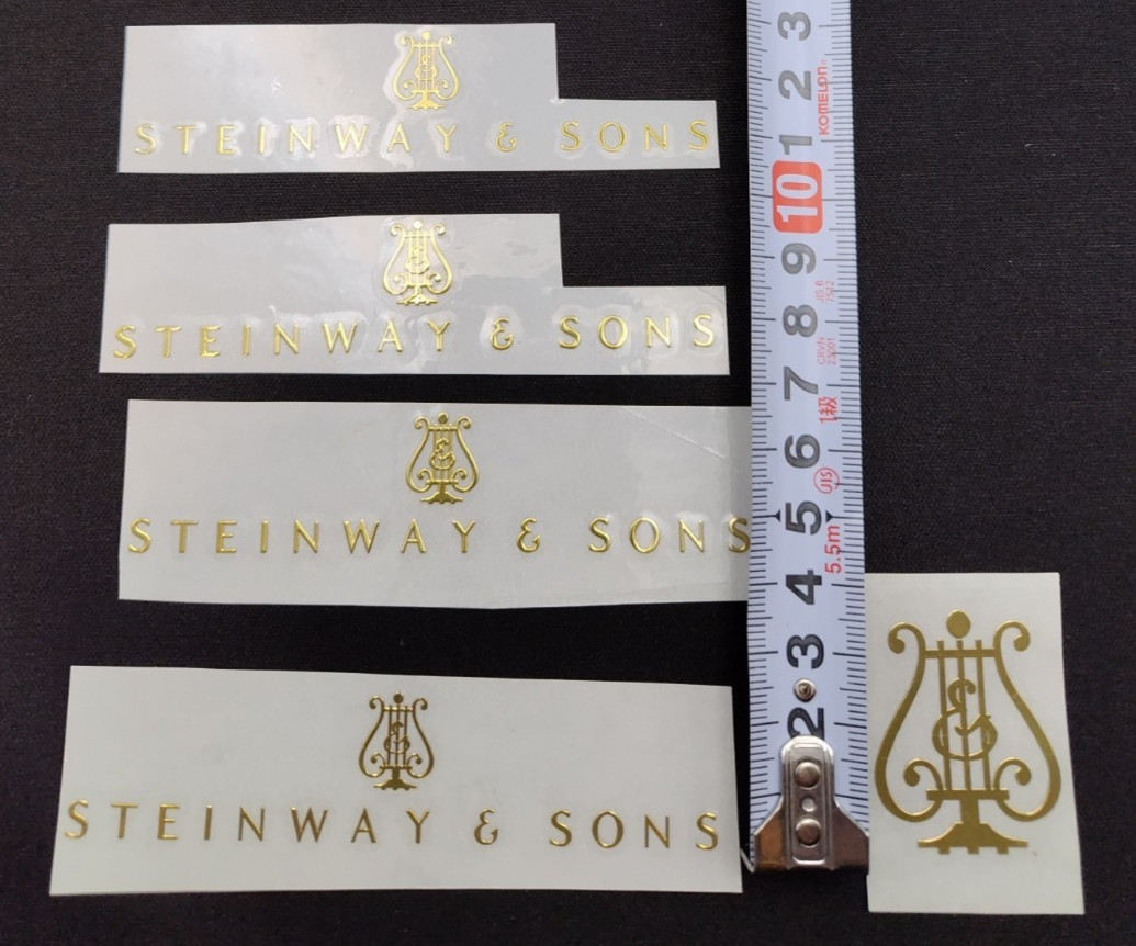 Steinway Piano Painting Decal Sticker 2 Types, Total Of 5 Pieces for iPhone etc