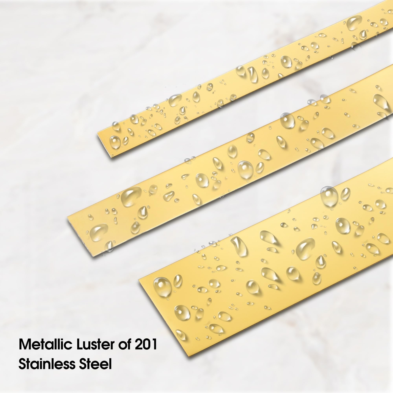 Brushed Metal Trim,Peel and Stick Wall Trim Molding,Stainless Steel Self Adhe…