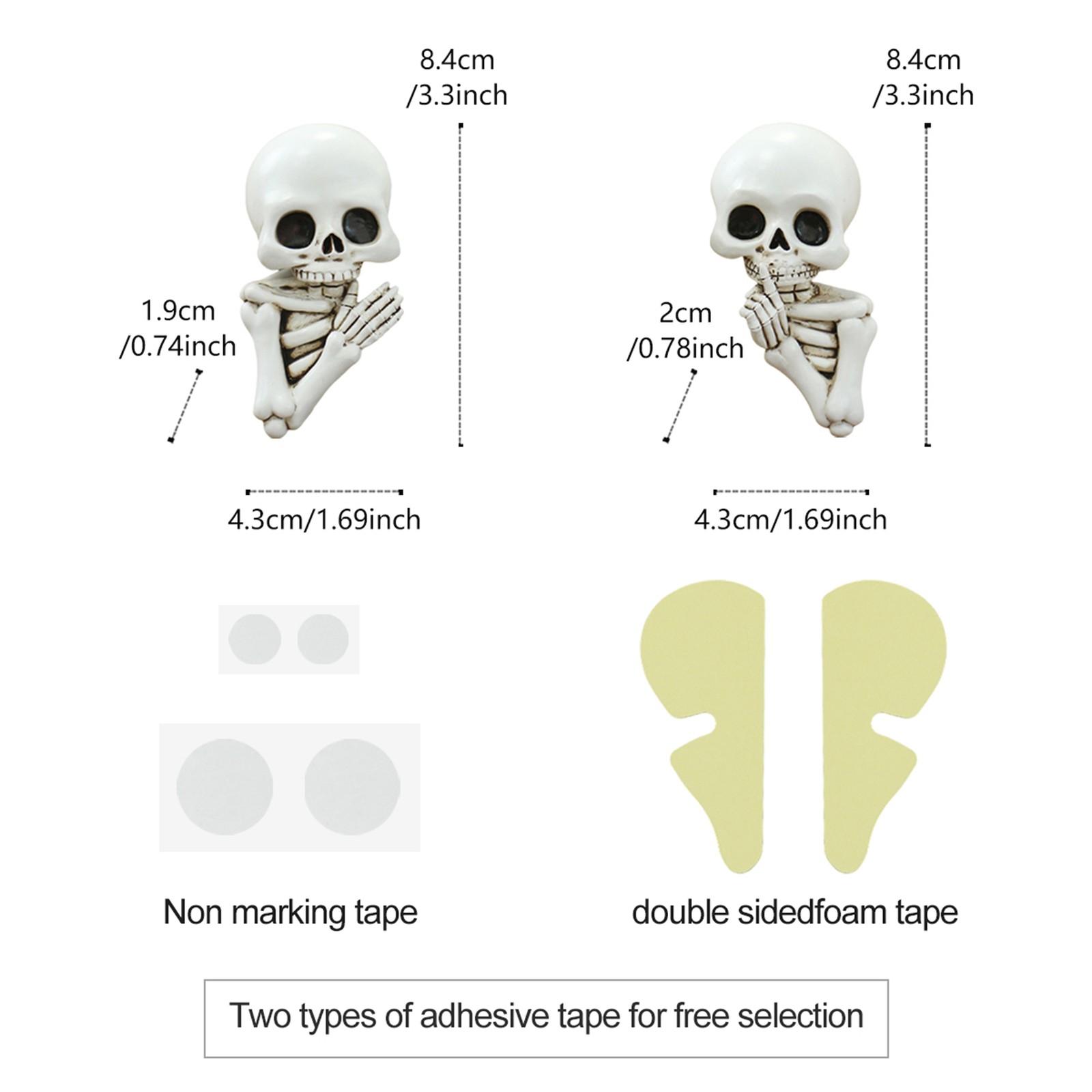 Resin Skeleton Sculpture Wall Switch Decor 3D Wall Sticker Gothic Wall Sculpture