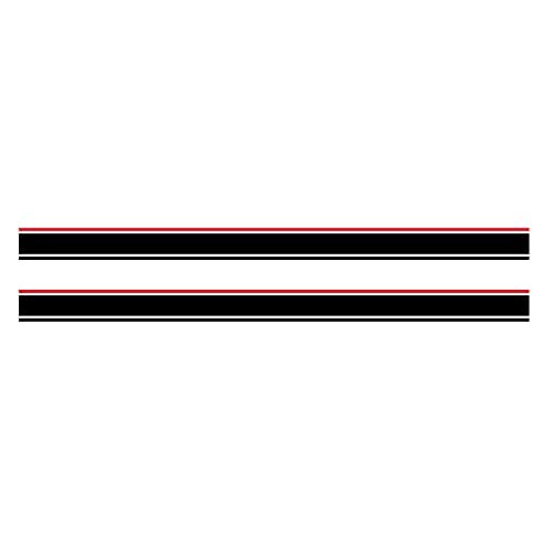 Universal Sports Racing Stripe Lattice Totem Stickers Decals DIY Red and Black