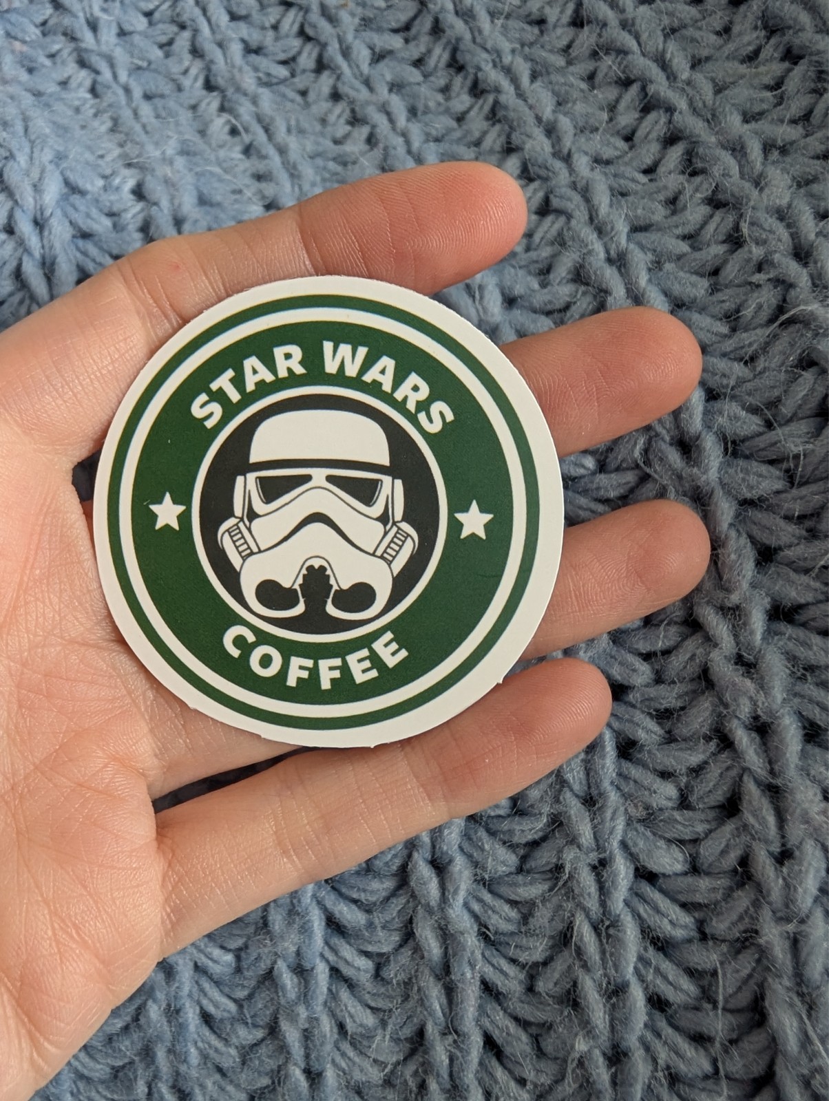 Star Wars Sticker, Star Wars movie sticker, storm trooper, Starbucks coffee