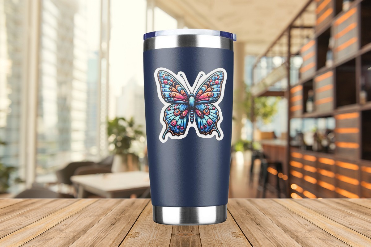 Butterfly Sticker. Pack of 2. 3 Inches. Durable Material.