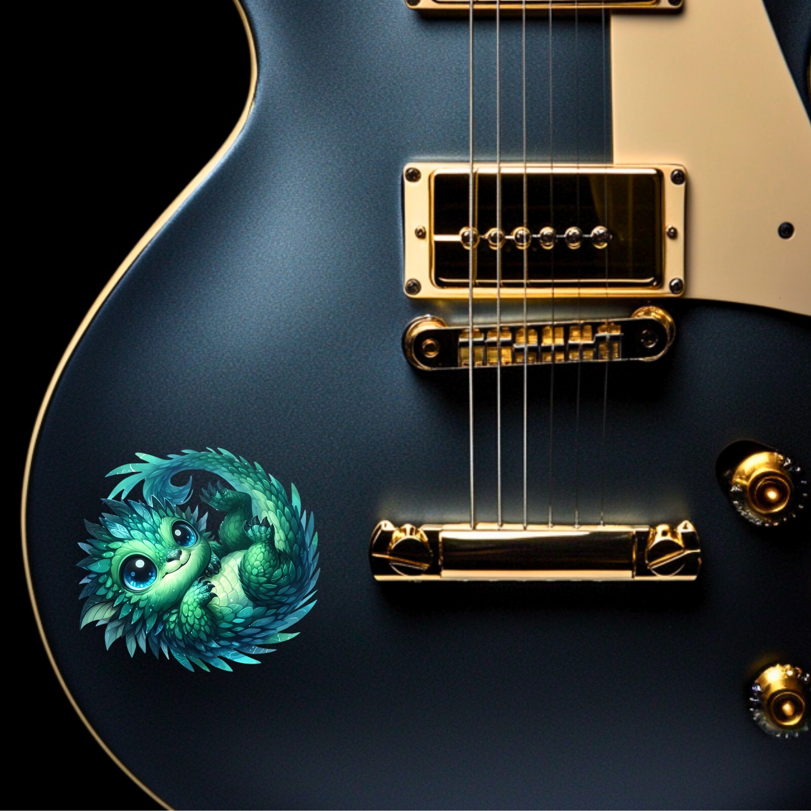 Blue Green Dragon UV DTF Transparent Sticker / Decal