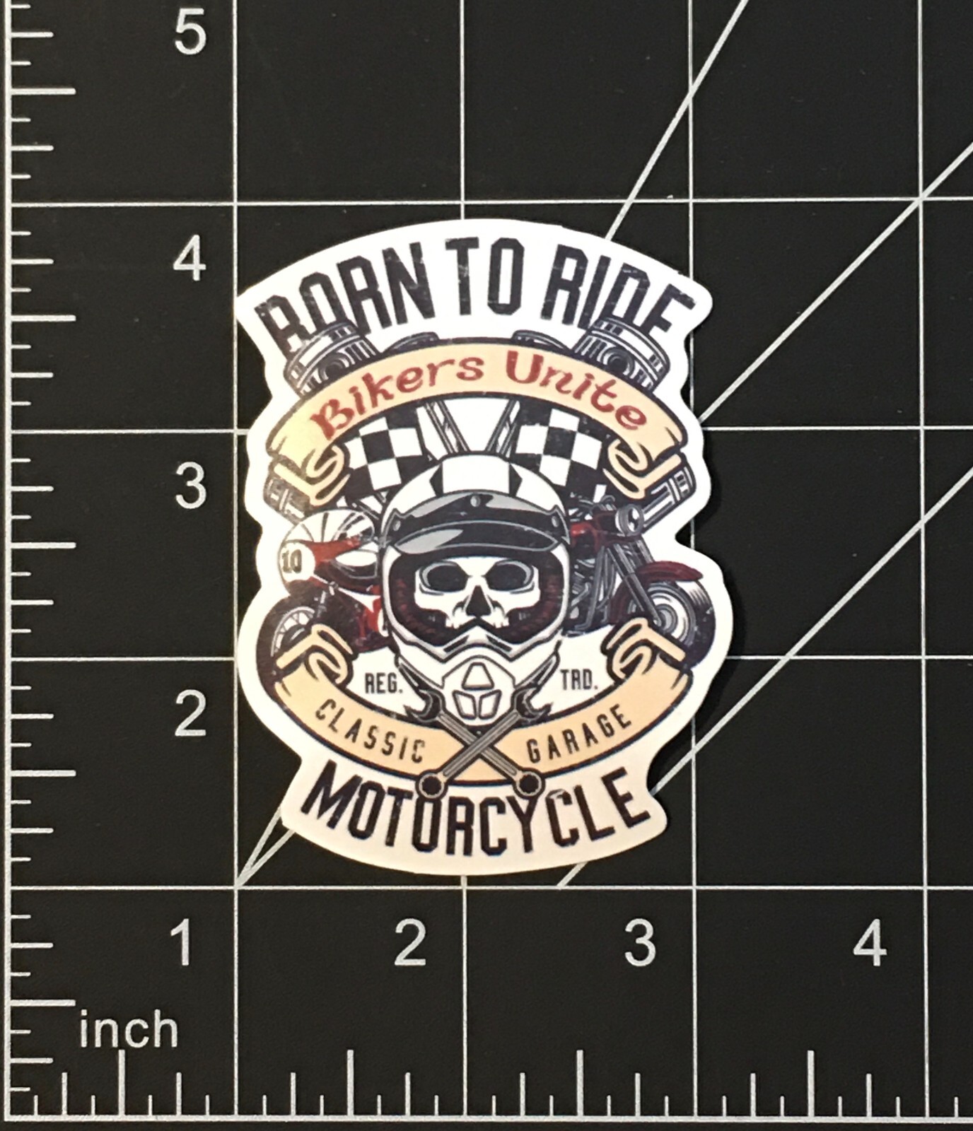 Born to Ride Motorcycle – Vinyl Sticker Bikers Unite Classic Garage Durable