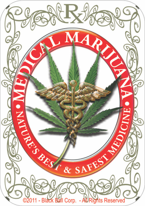 Medical Marijuana – Sticker – 3 1/2" x 2 3/4"