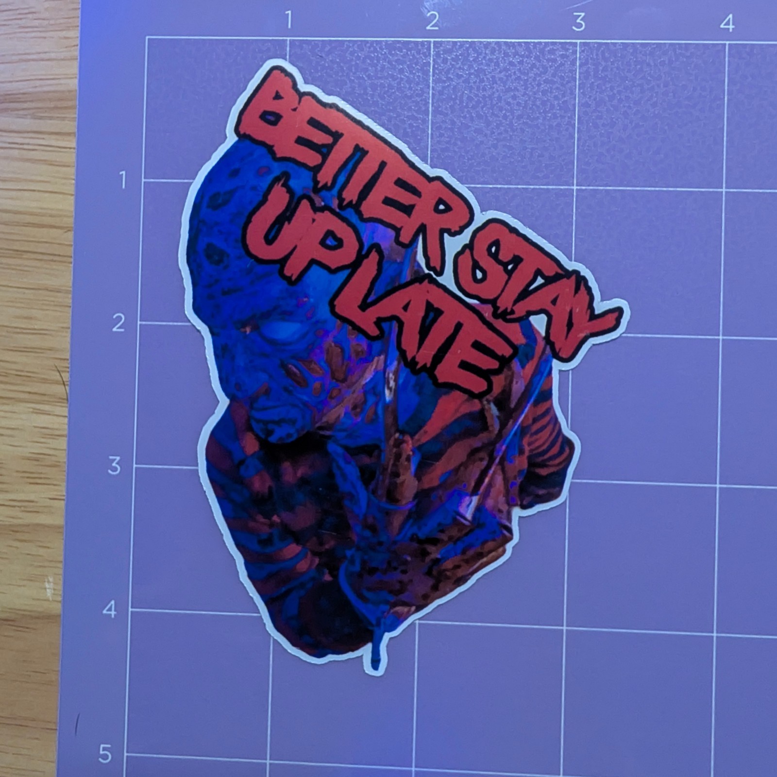 Freddy Krueger Better Stay Up Late Horror Die Cut Waterproof Sticker