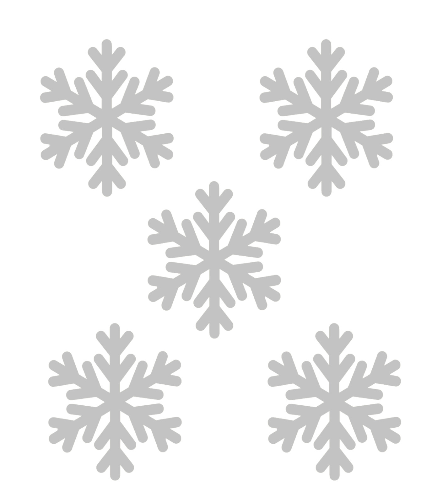 Set of 5 Snowflakes Vinyl Die Cut Decal Sticker – Cold Christmas holiday Winter