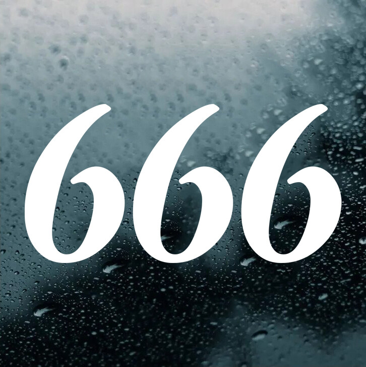 666 Angel Number Vinyl Decal – Reflect Reconnect Numerology – Die Cut Sticker