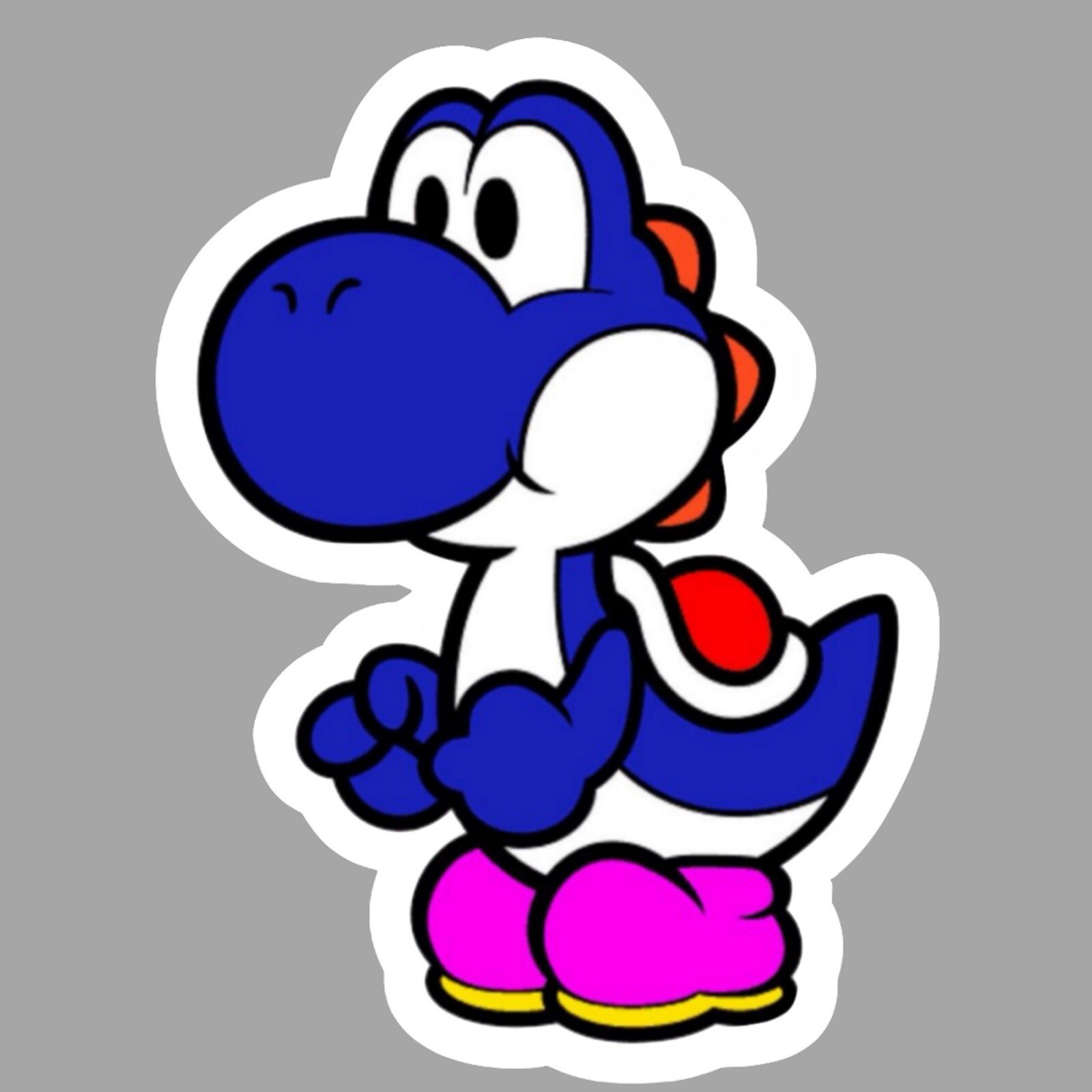 Yoshi Set, Super Mario, Nintendo, Fun Adorable 5 Glossy Vinyl sticker, Decal