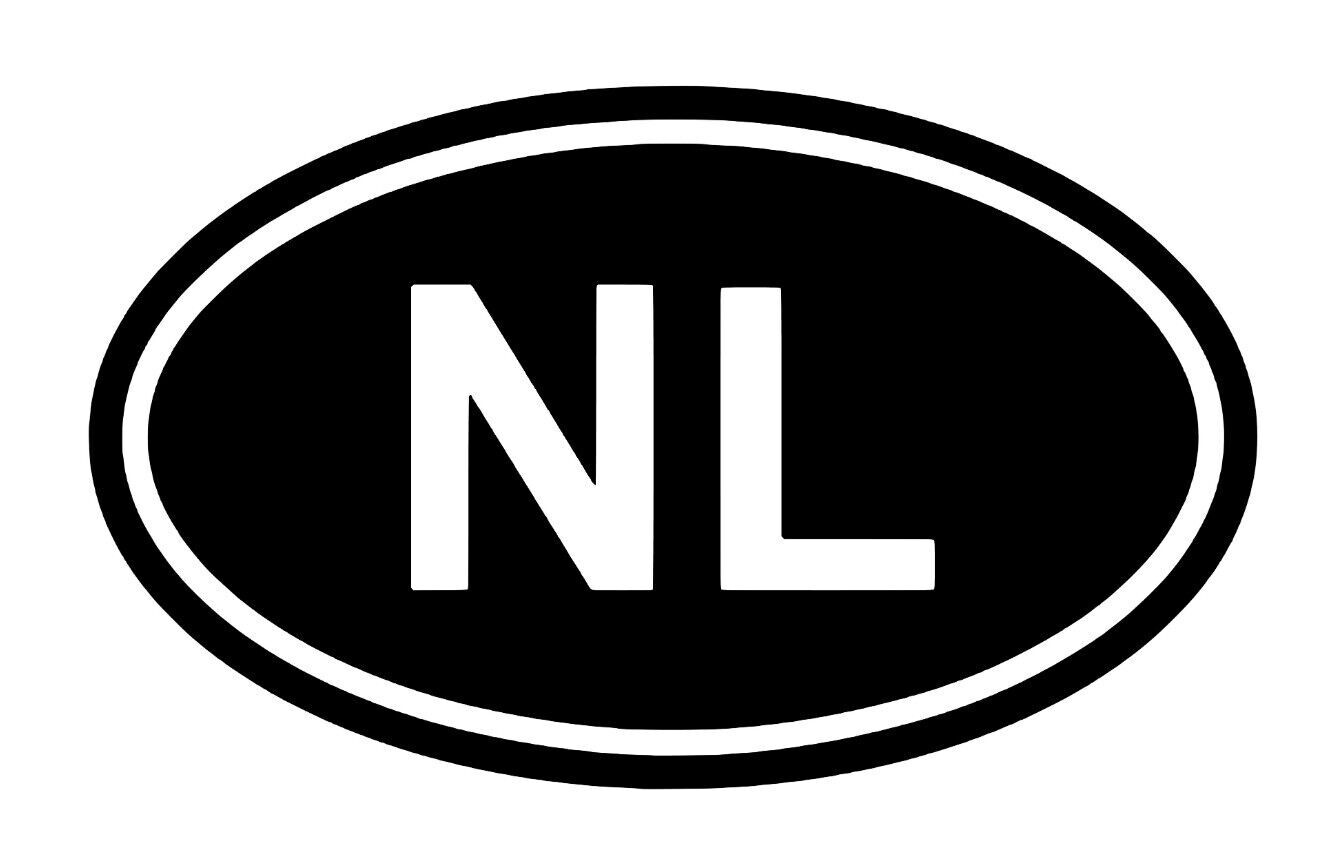 NETHERLANDS COUNTRY CODE OVAL VINYL DECAL BUMPER STICKER LAPTOP CHOOSE