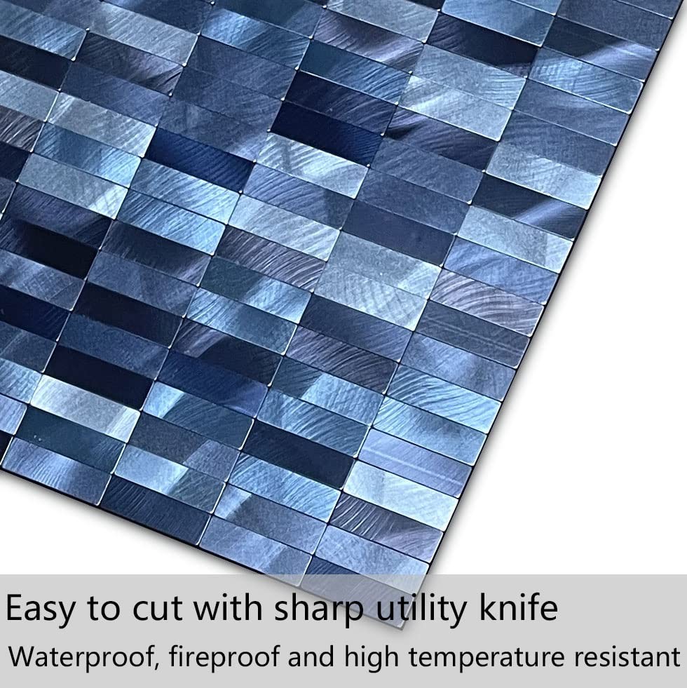 Peel and Stick Tile Backsplash Self- Adhesive Wall Tiles Aluminum Mosaic Stic…