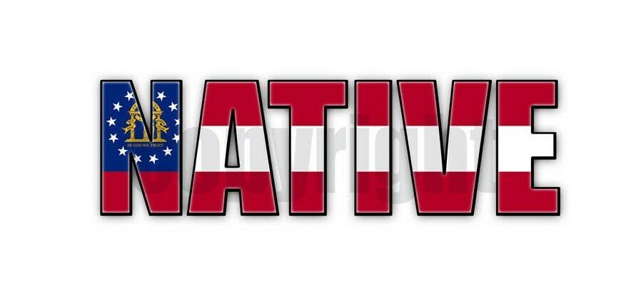 Georgia Native Flag Stickers Flag Decals Stickers