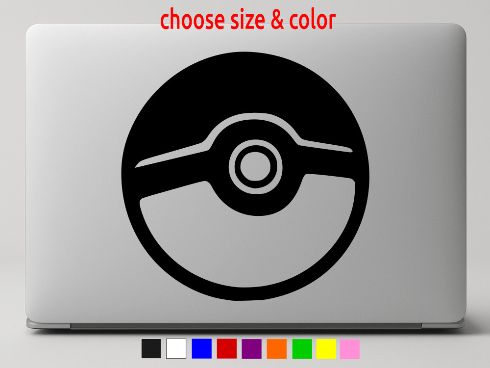 POKEMON BALL Pikachu Anime Vinyl Decal Car Window Wall CHOOSE SIZE COLOR