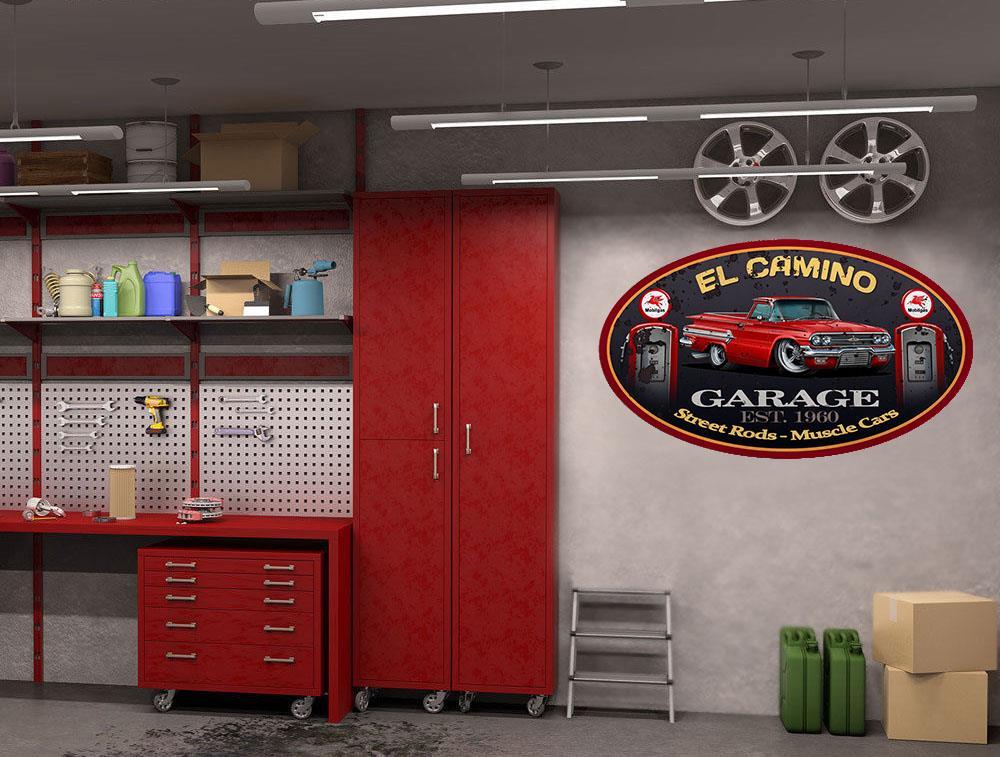 1960 Chevy El Camino Truck Hot Rod Garage Sign Wall Art Graphic Sticker