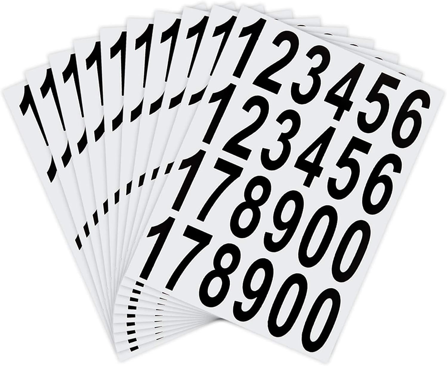 Waterproof Adhesive Mailbox Number Stickers In/Outdoor Fade Resistant 10 Sheets