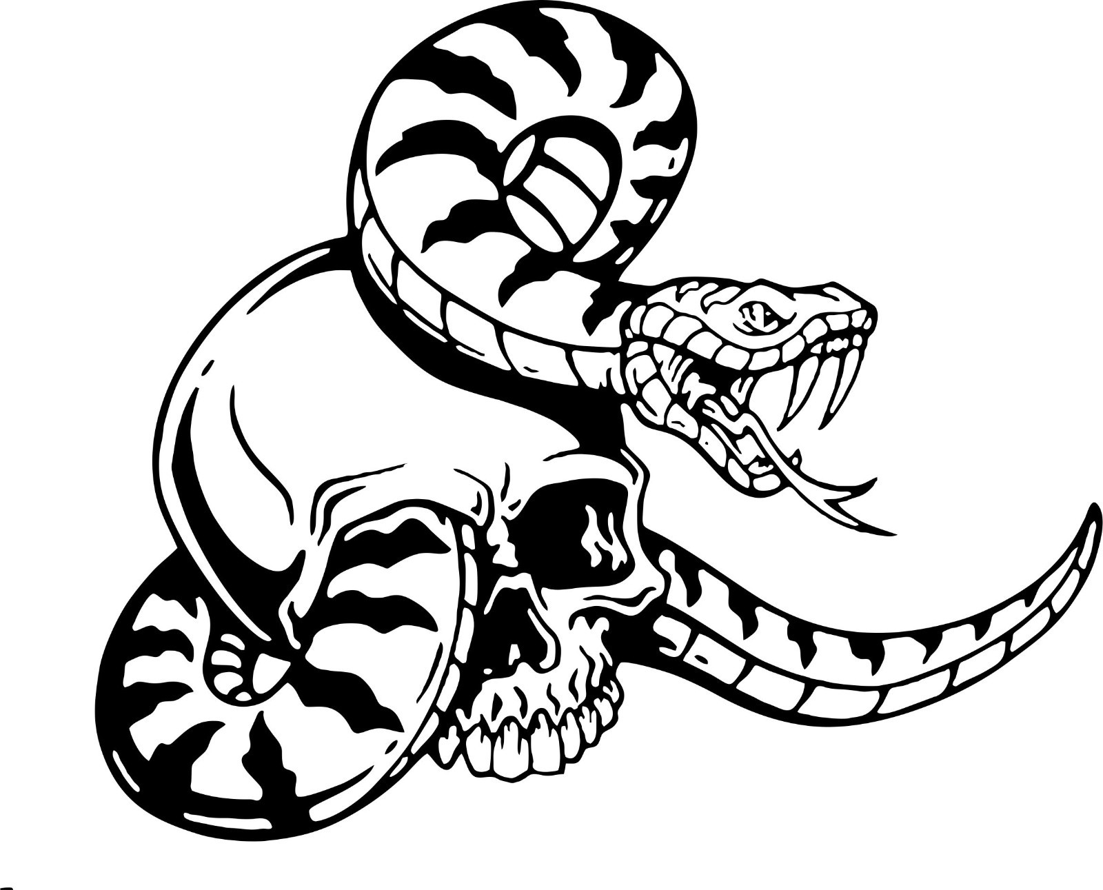 Snake Skull Serpent Car Truck Window Laptop Vinyl Decal Sticker