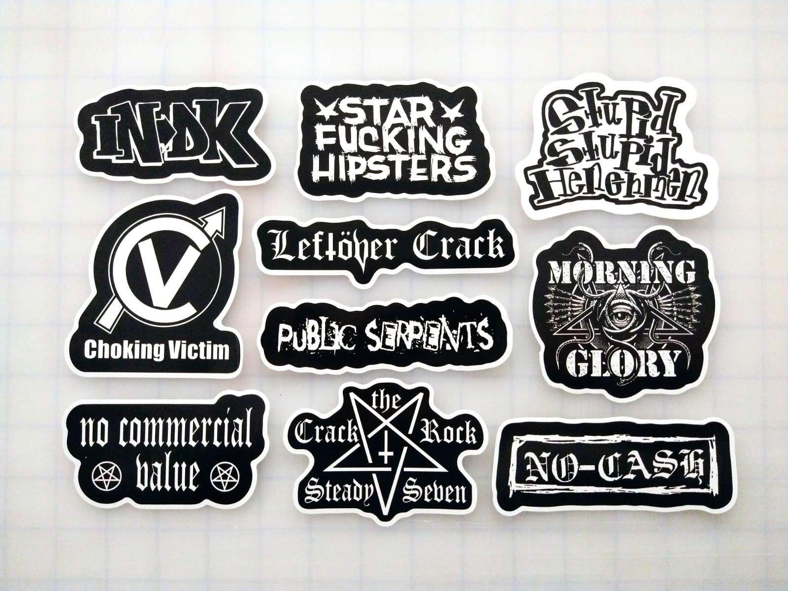 Crack Rock Steady Vinyl Sticker Lot (10 Stickers) punk leftover choking victim