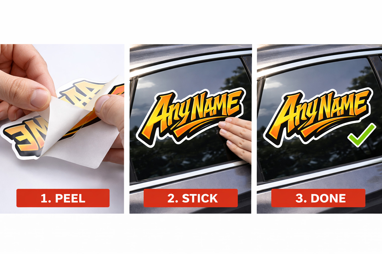 Custom Name Sticker Graffiti Personalized Decal Any Name Car Laptop
