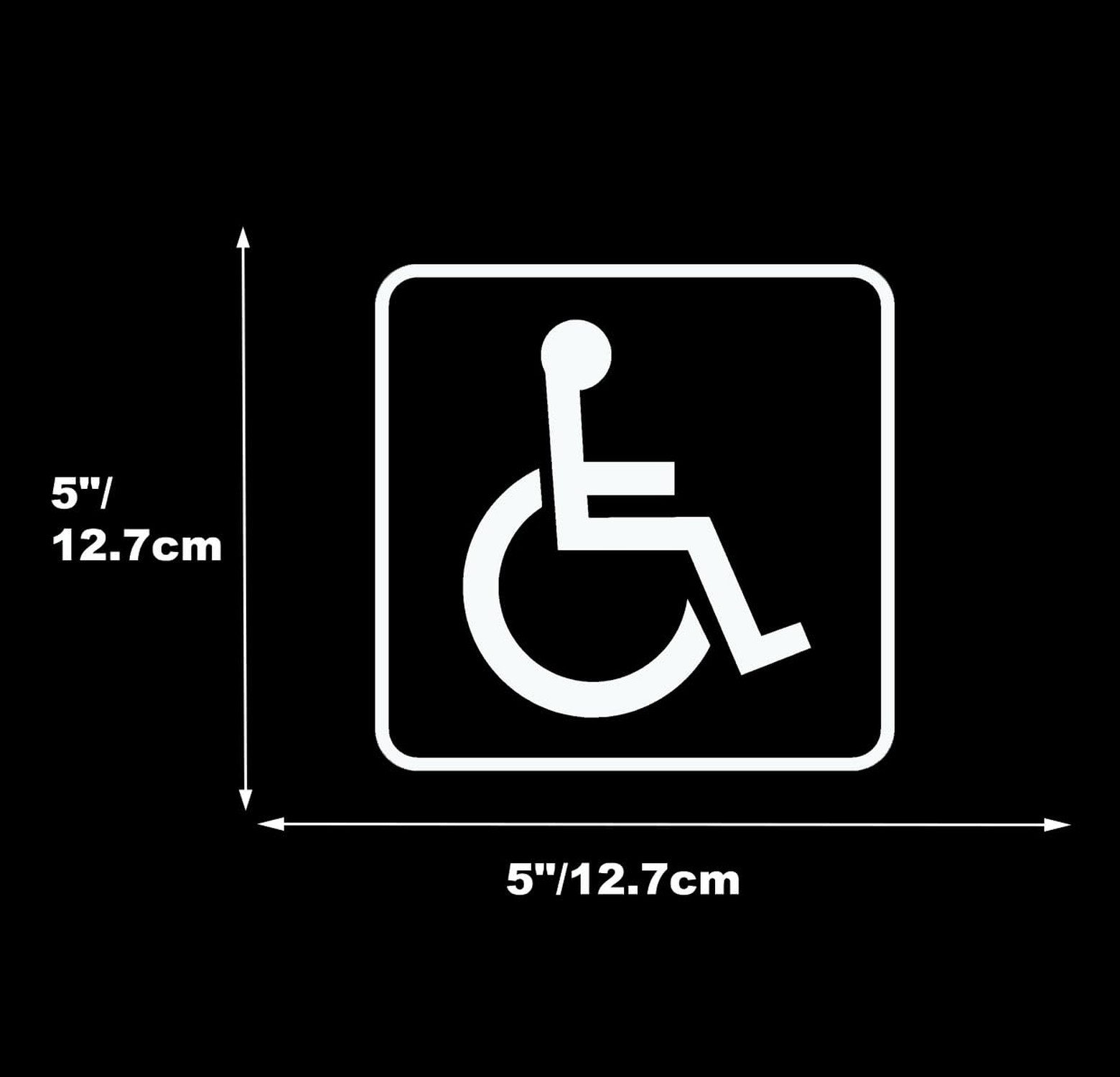 Handicap Handi Cap Sticker Wheelchair Disabled Window Parking Decal Window Bu…