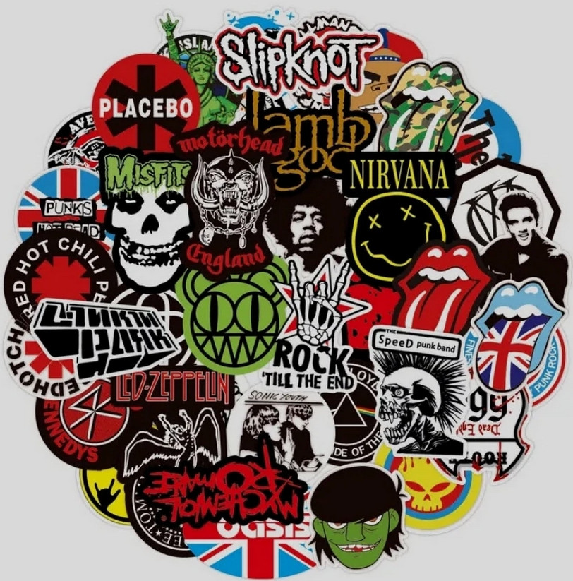 100PCS Rock Band Stickers Lot Punk Music Heavy Metal Bands Sticker Decal