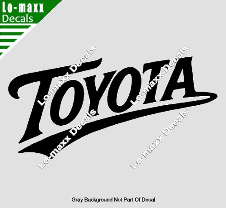 Toyota Custom Graphics Wording High Performance Premium Vinyl Die Cut Decal