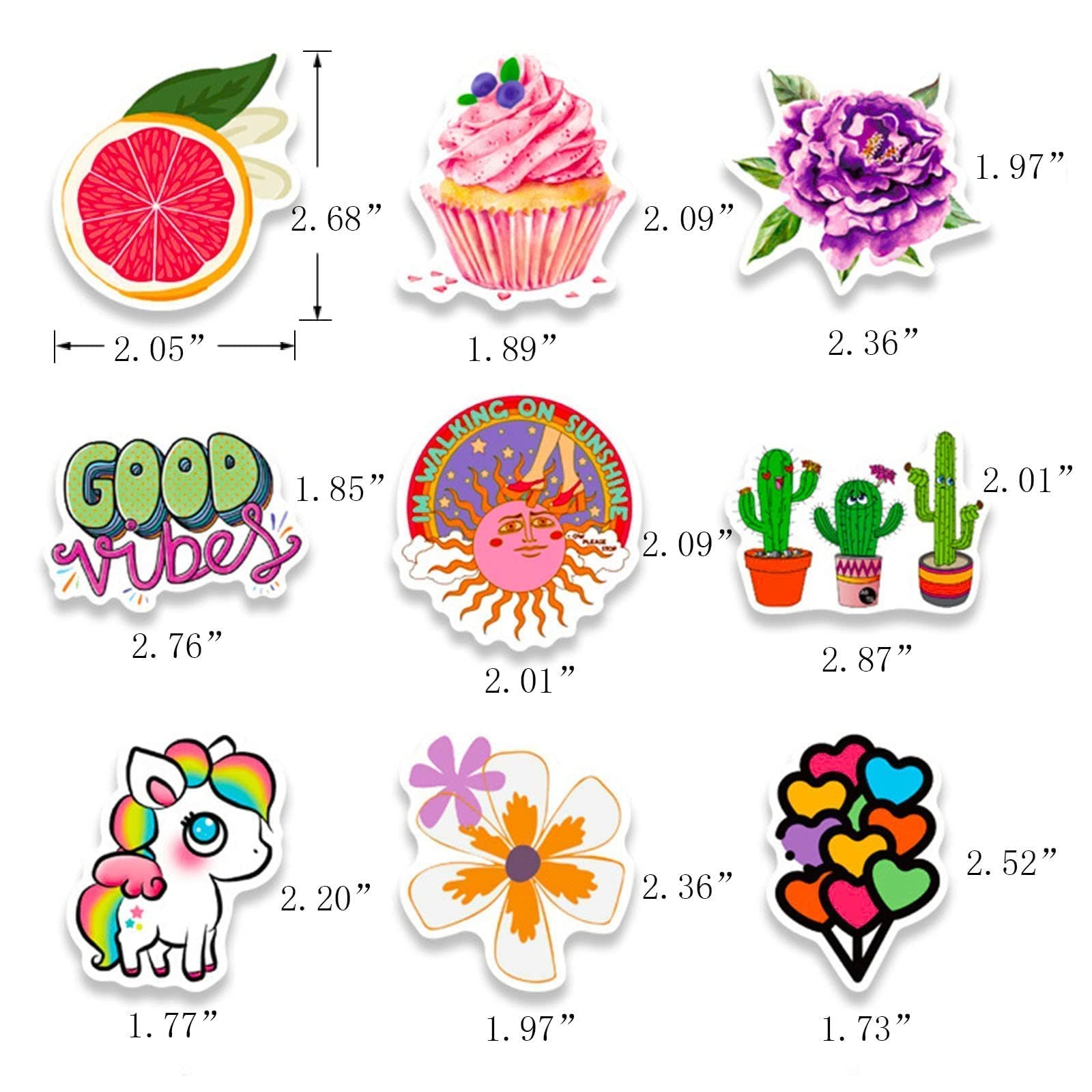 DothRayan Art Stickers for Kids Teens Adults, 100 Pcs Cute Aesthetic Vinyl Water