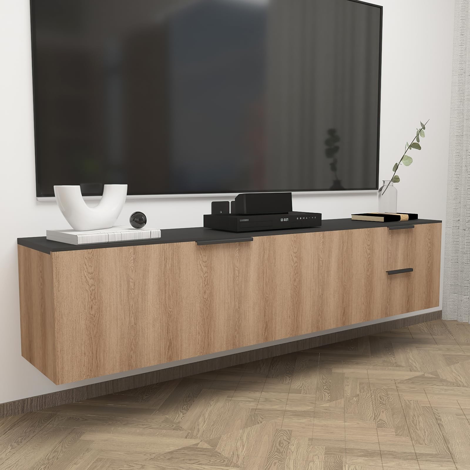 Light Brown Wood Grain Paper Tan Walnut Textured Peel and Stick Wallpaper 16x…