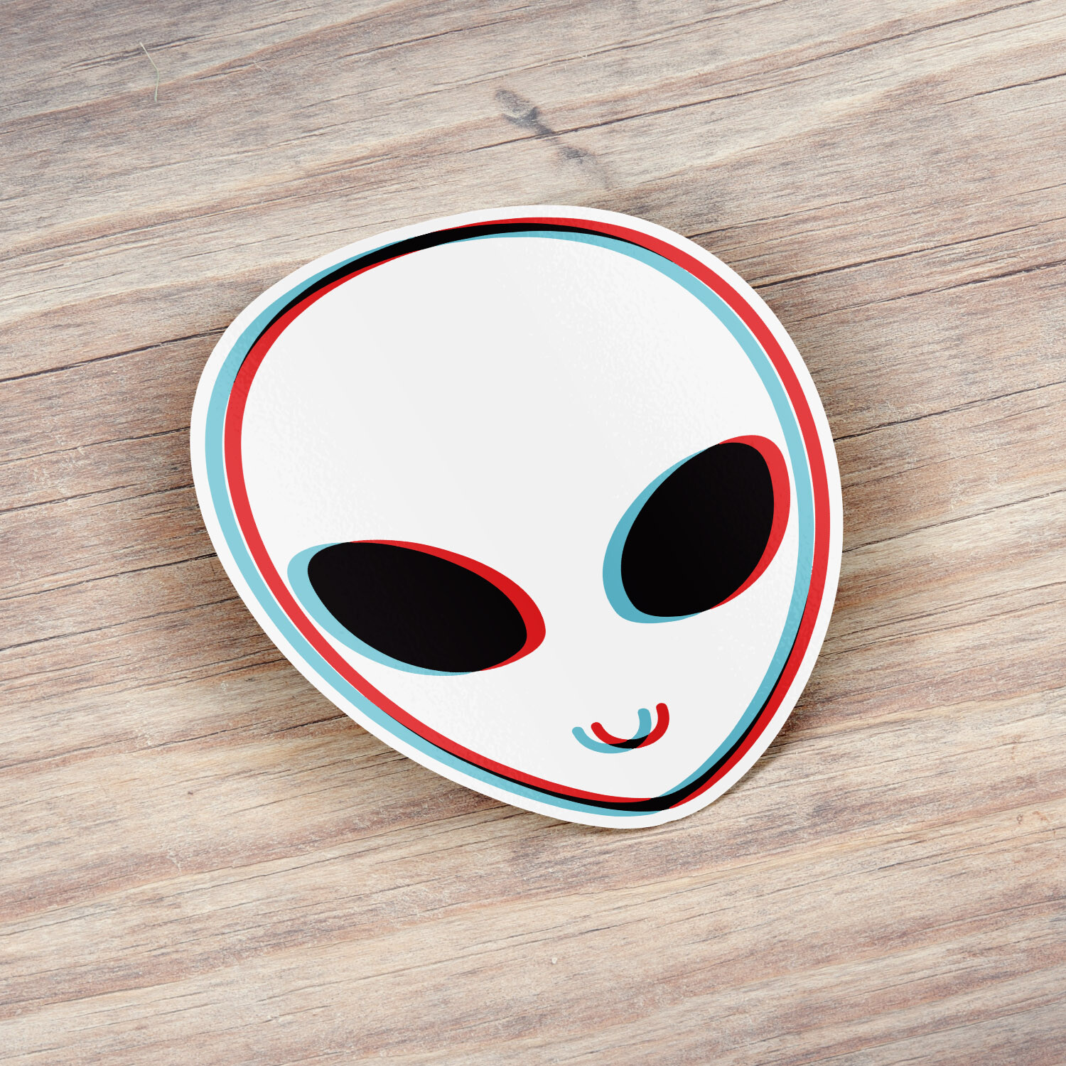 Trippy Alien Car Bumper Vinyl Sticker Decal