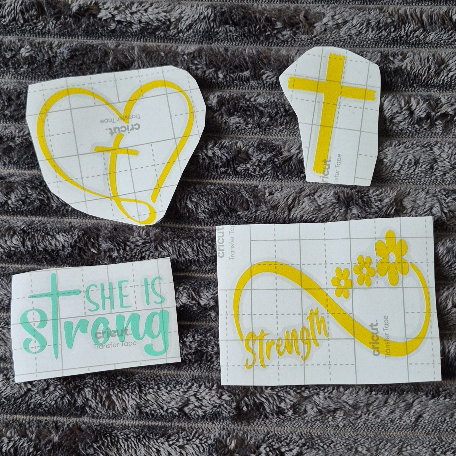 Cricut Yellow Teal Religious Inspirational Vinyl Decal Quotes for Wall Adults