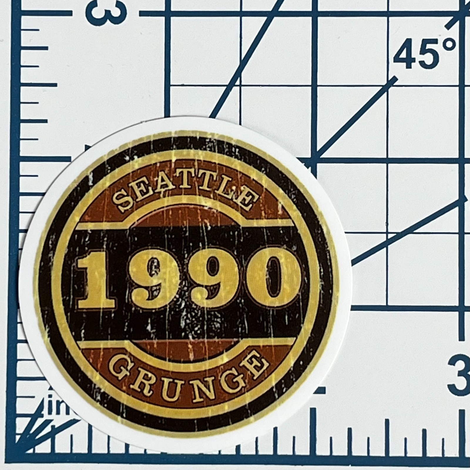 Seattle 1990 Grunge Vinyl Sticker Vintage Retro 90s Alternative Music Rock Decal