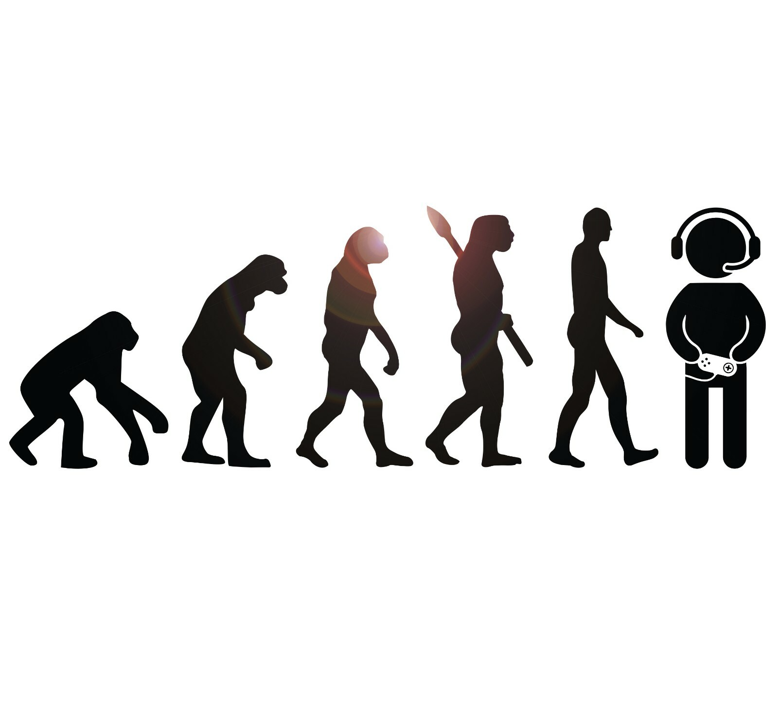 Vinyl Wall Decal Gamer Evolution Video Games Funny Gaming Stickers (ig6263)