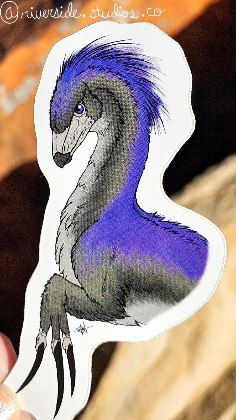Therizinosaurus Vinyl Sticker 3" Original Paleoart Dinosaur Jurassic Park
