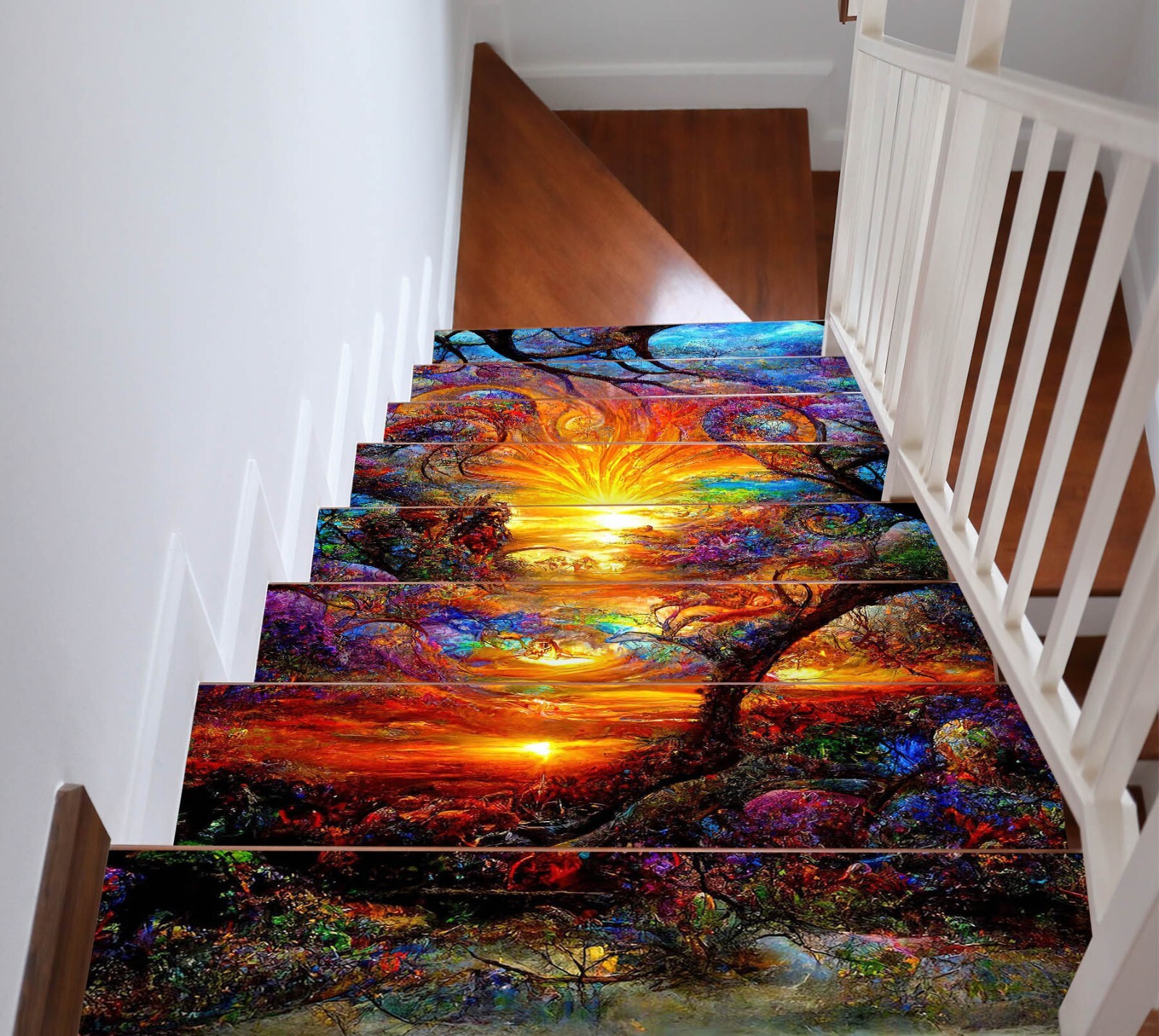 3D Art Painting W213 Stairs Risers Decoration Photo Mural Vinyl Wallpaper Vera