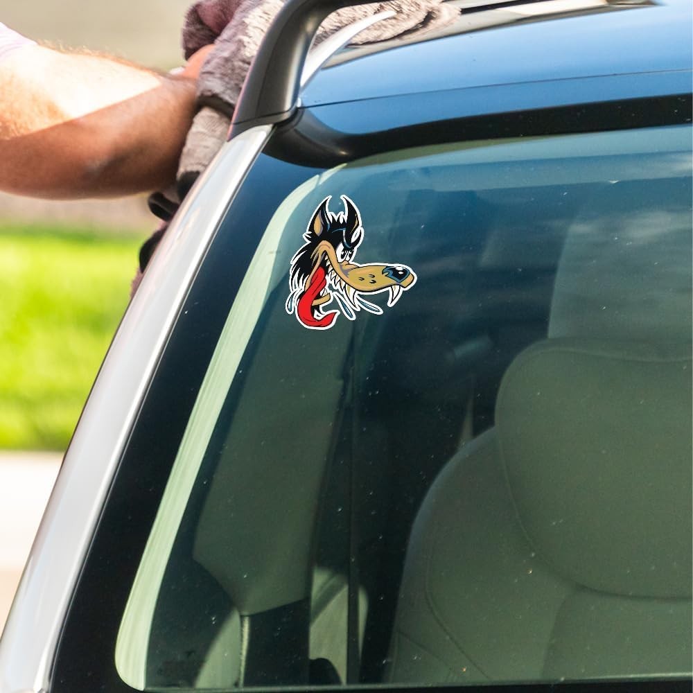 Big Bad Wolf Head Kustom Kulture Cartoon Vinyl Decal Car Bumper Sticker 5"x4"