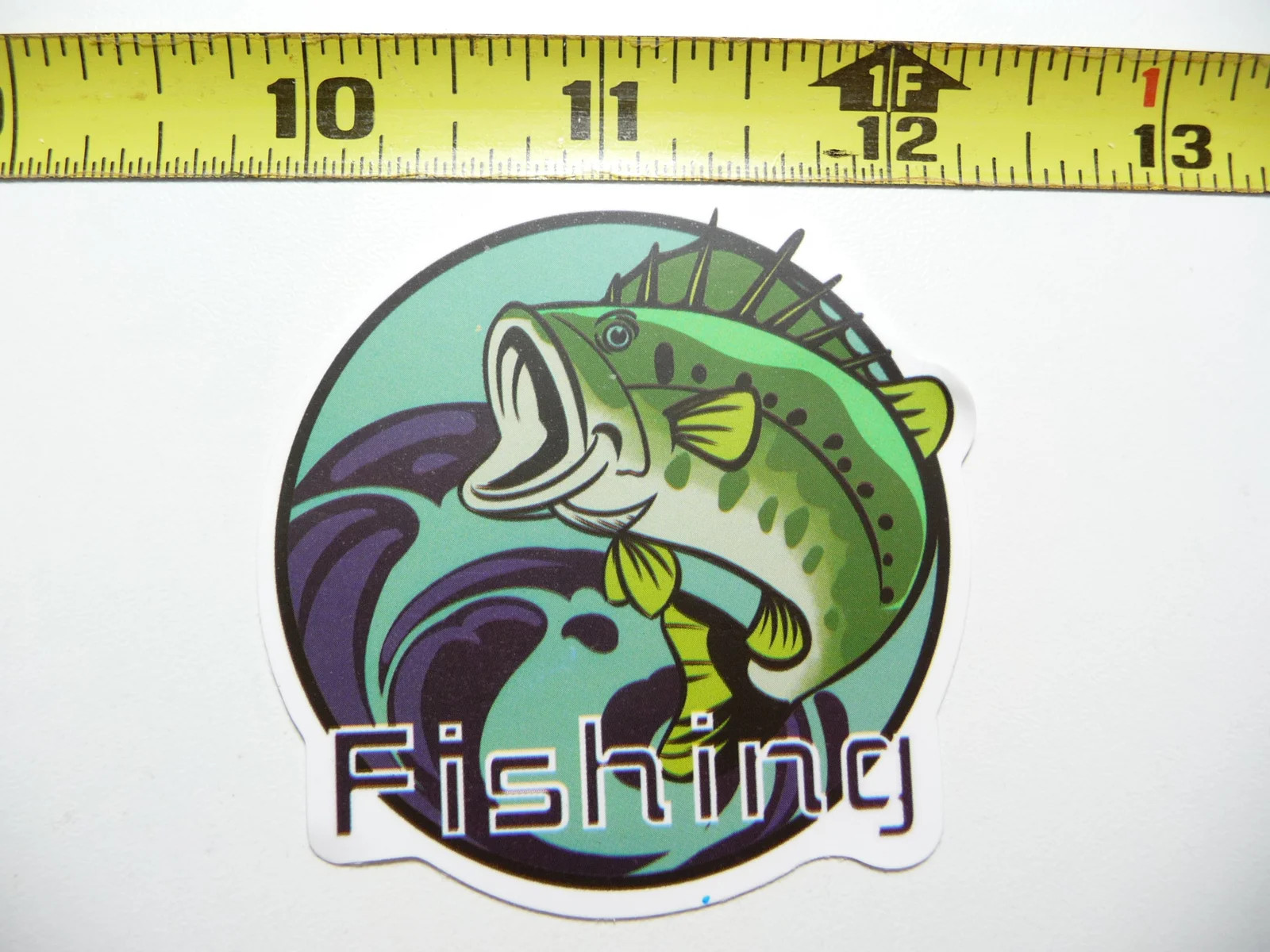 FISHING FISH CIRCLE CELEBRATE SMALL STICKER DECAL SPORTS OUTDOOR LIFE HOBBY