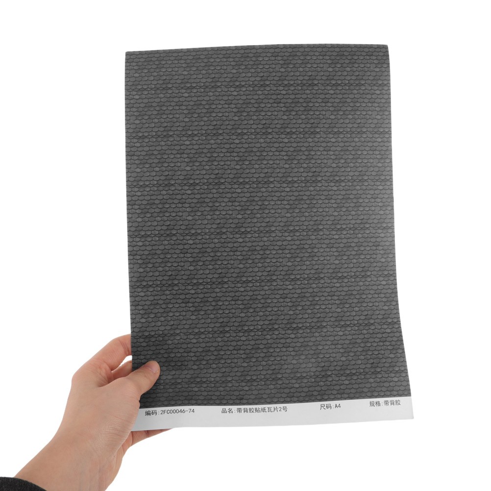 4 Sheets Dollhouse Miniature Roofing Decal – Peel And Stick Roof Tile Sheets
