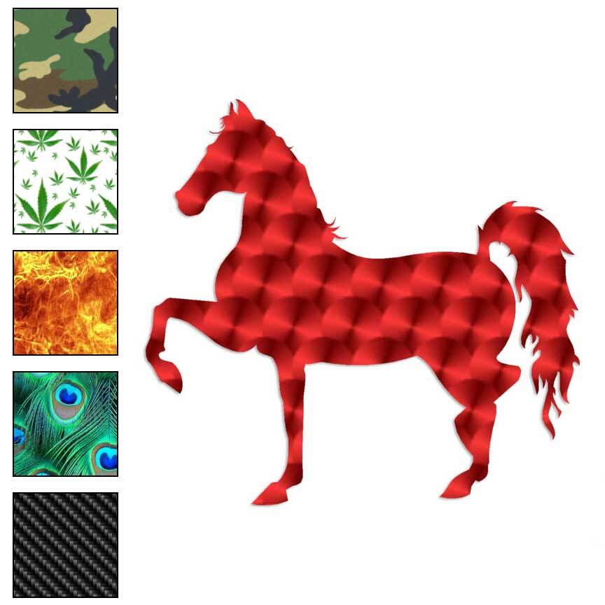 Horse Trotting, Vinyl Decal Sticker, 40 Patterns & 3 Sizes, #898