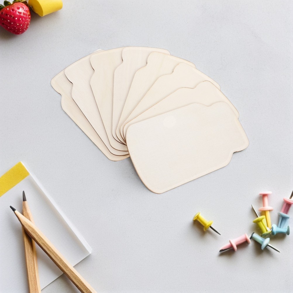 50 Pcs Wood Jar Slice to Paint Blank Farmhouse Signs Wooden Cutout