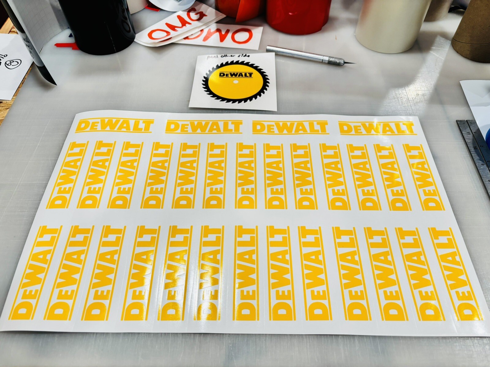 Dewalt Vinyl Decal/Sticker Many Sizes Colors Buy 2 Get 1 Free & Free Shipping!