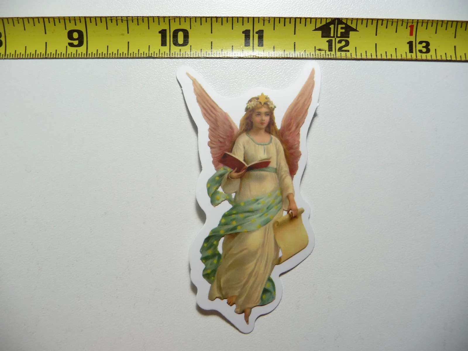 FLOATING ANGEL BOOK SMALL STICKER DECAL PAINTING ARTWORK MUSEUM ART