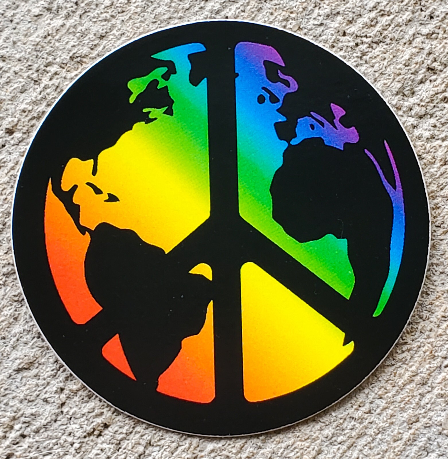 GAY PRIDE MONTH WORLD PEACE SYMBOL RAINBOW COLOR Vinyl Sticker Car Window Bumper