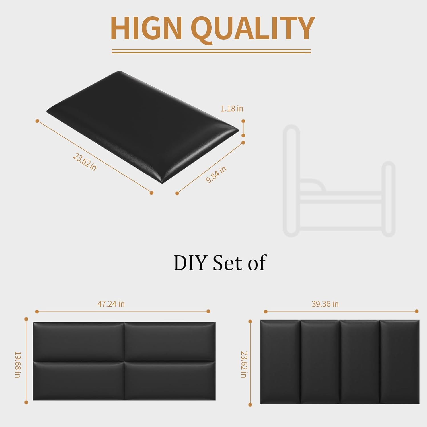 Stylish 3D Self-Adhesive Upholstered Headboards Wall Panels for Twin Beds