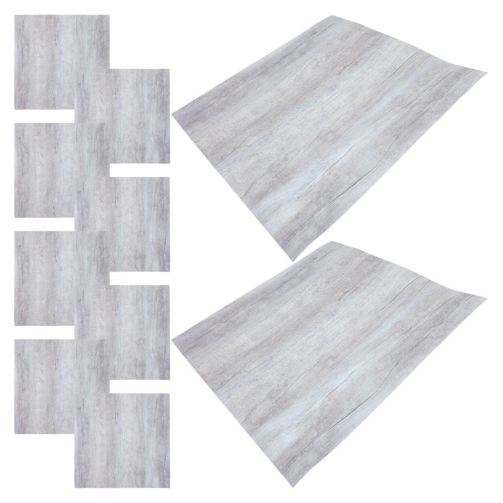 10pcs Peel and Stick Wood Grain Wall Sticker – 12×12 Inch Square Tile Decals
