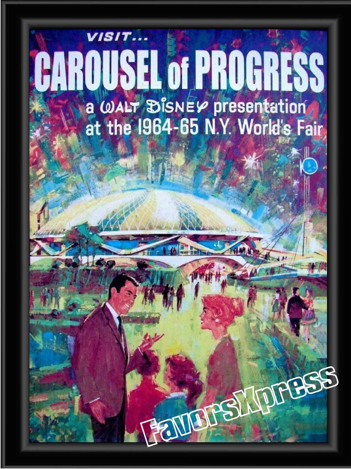 1964 CAROUSEL OF PROGRESS POSTER PHOTO MAGNET 3×4 in