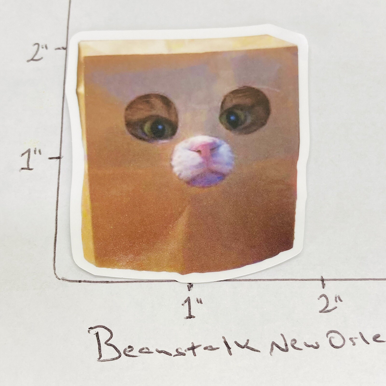NEW‼ Cat Head in Paper Bag Funny Humor Meme Sticker Decal Laptop • w/ Tracking‼