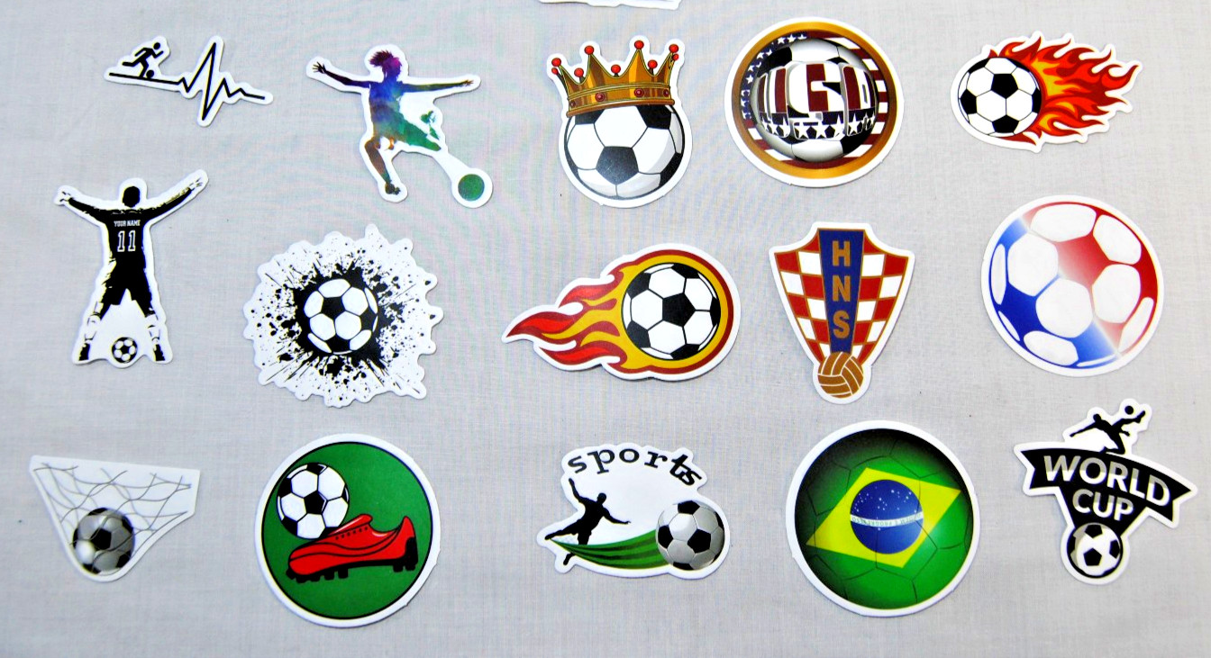 Soccer Stickers for Laptop, Water Bottles Plus for Kids to Adults 200Pcs T2695